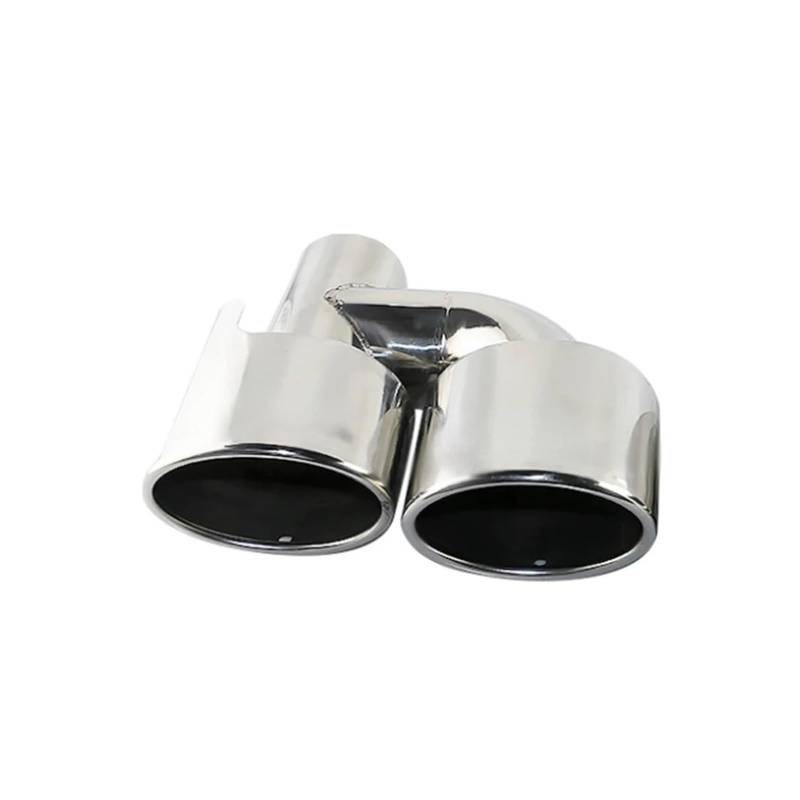 Auspuffendrohr Für Benz C36 W204 1 STÜCKE 63mm Auto Auspuff Endrohr Gerollt Rand Dual Auspuffblende Edelstahl Silber Auspuff Endrohr(EJ30213-L-AG) von PEPKWELYCB