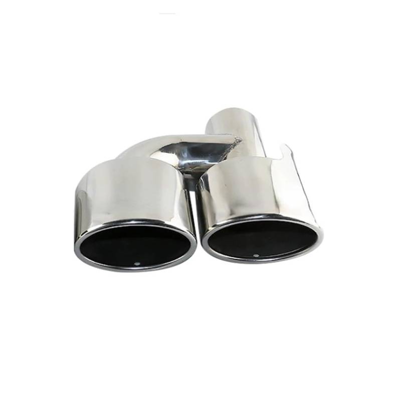 Auspuffendrohr Für Benz C36 W204 1 STÜCKE 63mm Auto Auspuff Endrohr Gerollt Rand Dual Auspuffblende Edelstahl Silber Auspuff Endrohr(EJ30213-R-AG) von PEPKWELYCB