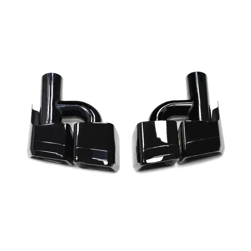 Auspuffendrohr Für Benz W212 E63 Für CLS W204 2 Teile/los Quad Auto Endrohr Auspuffanlage Düse 304 Edelstahl Schalldämpfer Spitze Auspuff Endrohr(H Black) von PEPKWELYCB