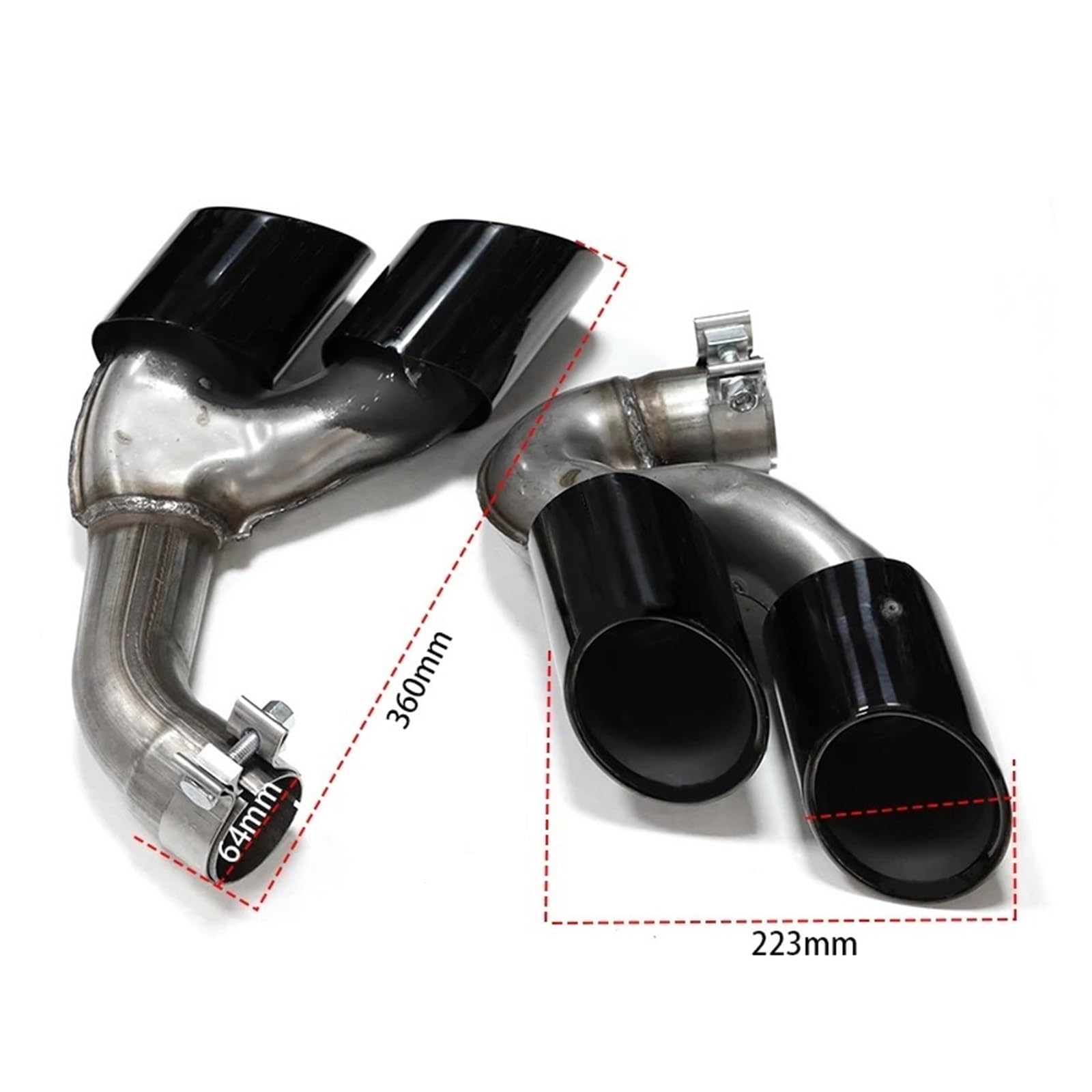 Auspuffendrohr Für G05 Für X5 G06 Für X6 2019 2020 2021 2022 2023 2024 Auspuff-Upgrade Quad Outlet Edelstahl Schalldämpfer Düse Auspuff System Auspuff Endrohr(2.0T Black) von PEPKWELYCB