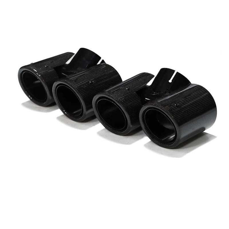 Auspuffendrohr Für Land Für Rover Für Defender 90 Für Defender 110 2020-2024 Heckauspuff-Endrohr-Upgrade Quad Round Edelstahl Carbon Fiber Schalldämpfer Auspuff Endrohr(Carbon Fiber 3.0T) von PEPKWELYCB