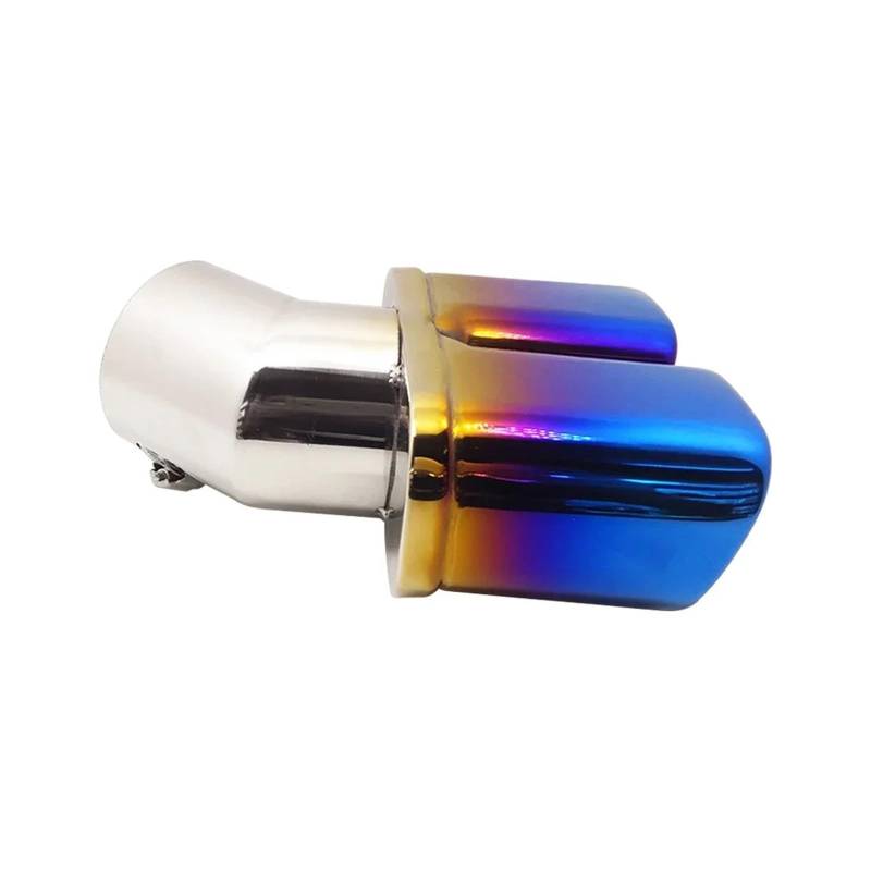 Auspuffendrohr Für Nissan Für Qashqai 2006-2023 Auto Auspuffschalldämpferspitze Edelstahl Auspuff 1 Bis 2 Doppelrohr Modifizierter Auto Hinterteil Auspuff Auspuff Endrohr(Blue) von PEPKWELYCB