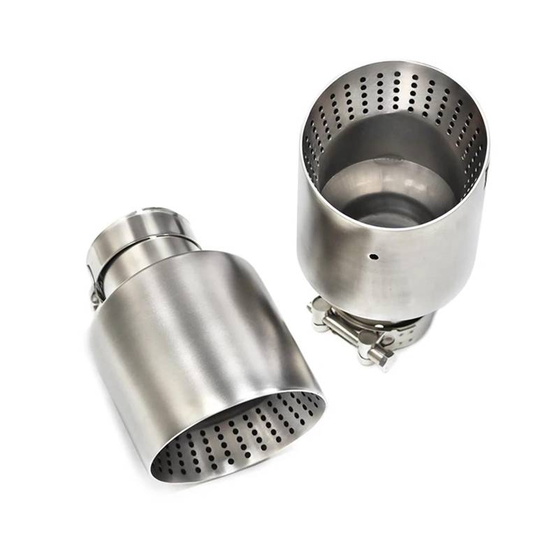 Auspuffendrohr Für Vw Für Golf 7 Für Golf R Für GTI 2009-2015 54mm 60mm 63mm 1 Stück Mattes Edelstahl-Auto-Auspuffendrohr-System Auspuffrohr-Schalldämpferspitze Auspuff Endrohr(1 PCS ID63MM OD101MM) von PEPKWELYCB