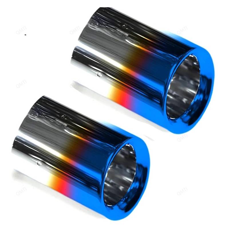 Auspuffendrohr Für X3 G01 Für X4 G02 2019 2020 2021 2022 Auspuffblende Edelstahl Schwarz/Silber Auspuffblende Düse Autozubehör Auspuff Endrohr(Blue 2PC) von PEPKWELYCB