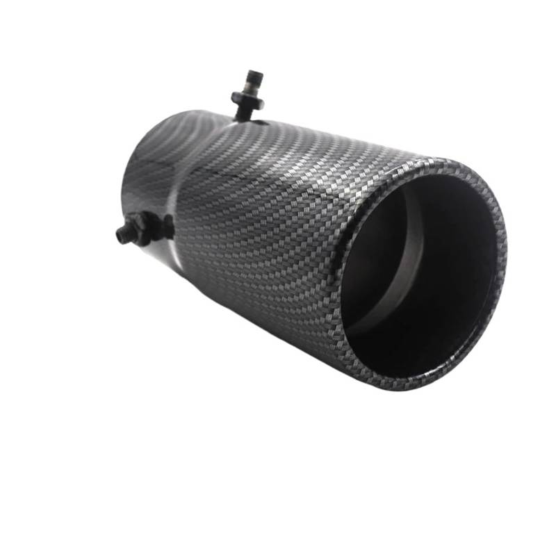 Auspuffendrohr Universal Auto Auspuff Schalldämpferspitze Rund Edelstahlrohr Chrom Auspuffendrohr Silber Autozubehör Schalldämpfer Auspuff Endrohr(Style A) von PEPKWELYCB