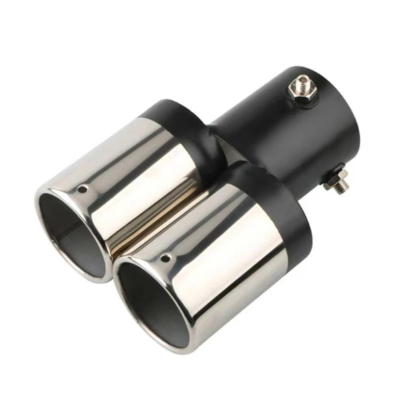 Auspuffendrohr Universal Auto Auspuffblende Rund Edelstahl Auto Auspuffblende Chrom Rund Auspuffrohr Endschalldämpfer Auspuff Endrohr(Straight) von PEPKWELYCB