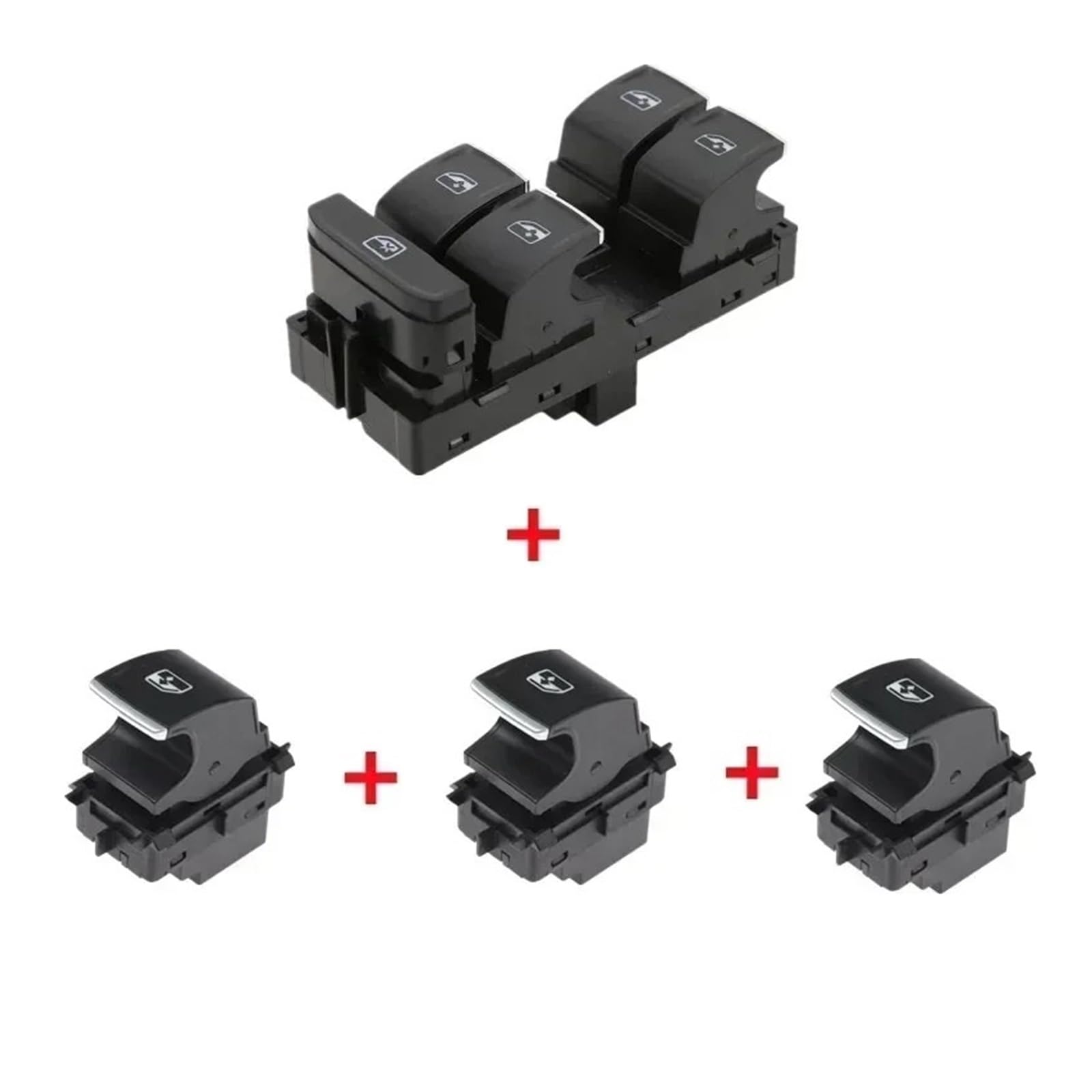 Fensterheber Schalter Für Skoda Für Superb Für Octavia Für SEAT Für Leon 2013-2018 5G0959857 5G0959855 Power Fensterheber Control Schalter Taste Fensterheberschalter(A Set) von PEPKWELYCB