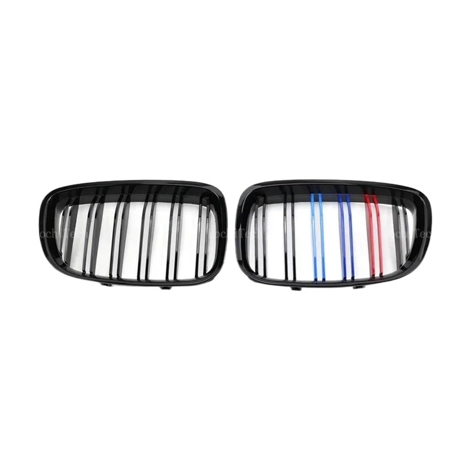 Front Kühlergrille Frills Für 5 Series GT F07 2010 2011 2012 2013 2014 2015 Sport Racing Gitter Front Stoßstange Niere Doppel Lamellen Glanz Schwarz Gitter Facelift Grill(Black with 3 Color) von PEPKWELYCB