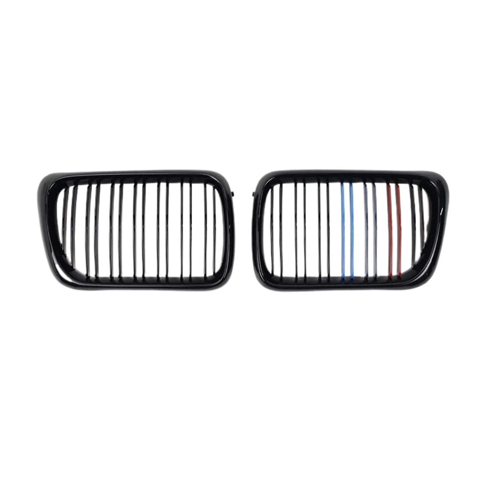 Front Kühlergrille Frills Für E36 318i 323i 325i 320i 328i 1997 1998 1999 SCHWARZER Kühlergrill ABS Front Ersatz Haube Niere Grill Facelift Grill(M Color) von PEPKWELYCB