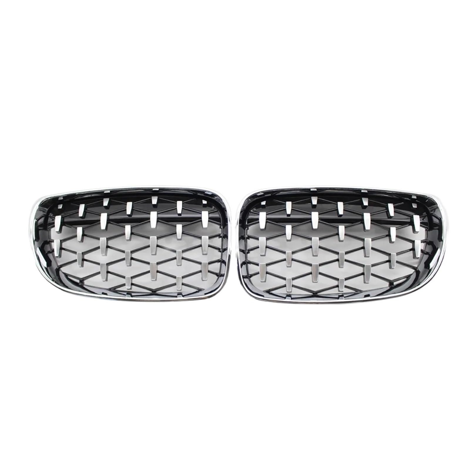 Nieren Schwarz Für 1er E81 E82 E87 E88 2007 2008 2009 2010 2011 2012 2013 Auto Diamantgrills Schwarz Glänzend Frontnierengrill Ersatz-Rennteile Grill Glanz Schwarz(Chrome) von PEPKWELYCB