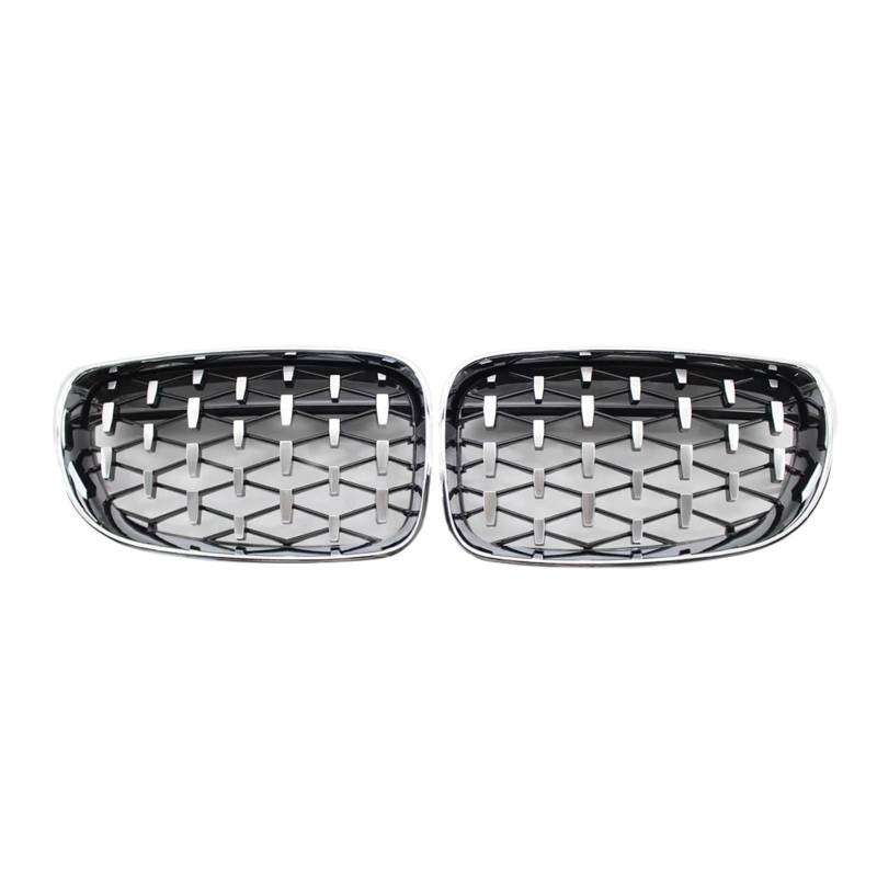 Nieren Schwarz Für 1er E81 E82 E87 E88 2007 2008 2009 2010 2011 2012 2013 Auto Diamantgrills Schwarz Glänzend Frontnierengrill Ersatz-Rennteile Grill Glanz Schwarz(Chrome) von PEPKWELYCB