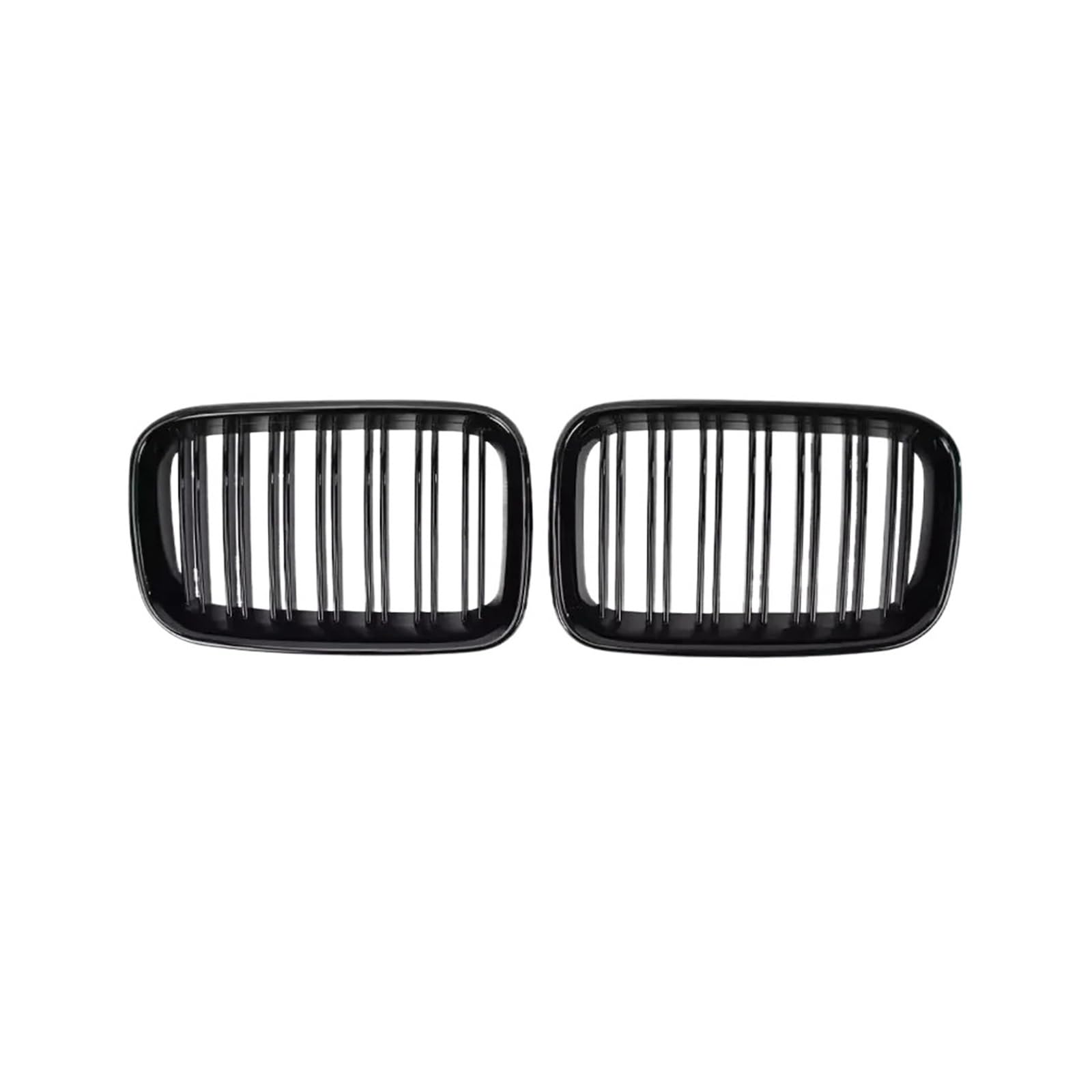 Nieren Schwarz Für 3er E36 320i 325i 318is Für M3 Für Coupé 1992 1993 1994 1995 1996 Doppellamellengrill Glänzend Einzeiliger Nieren-Renngitter Grill Glanz Schwarz(Double-Glossy Black) von PEPKWELYCB