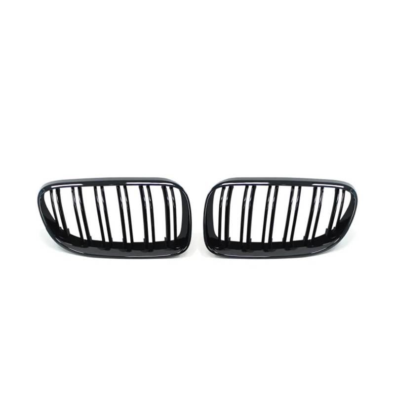 Nieren Schwarz Für 3er E92 E93 Für M3 Für Coupé LCI 2010 2011 2012 2013 2-teiliger Schwarzer Nieren-Doppellamellengrill Im Autostil Grill Glanz Schwarz(Double Line Black) von PEPKWELYCB
