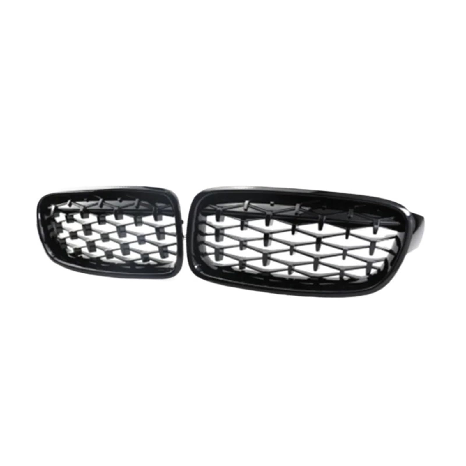 Nieren Schwarz Für 3er F30 2012 2013 2014 2015 2016 2017 2018 2019 Ersatz-Racing-Frontstoßstange Kühlergrills Diamond Gypsophila Silver Kidney Grill Grill Glanz Schwarz(1 Pair All Black) von PEPKWELYCB