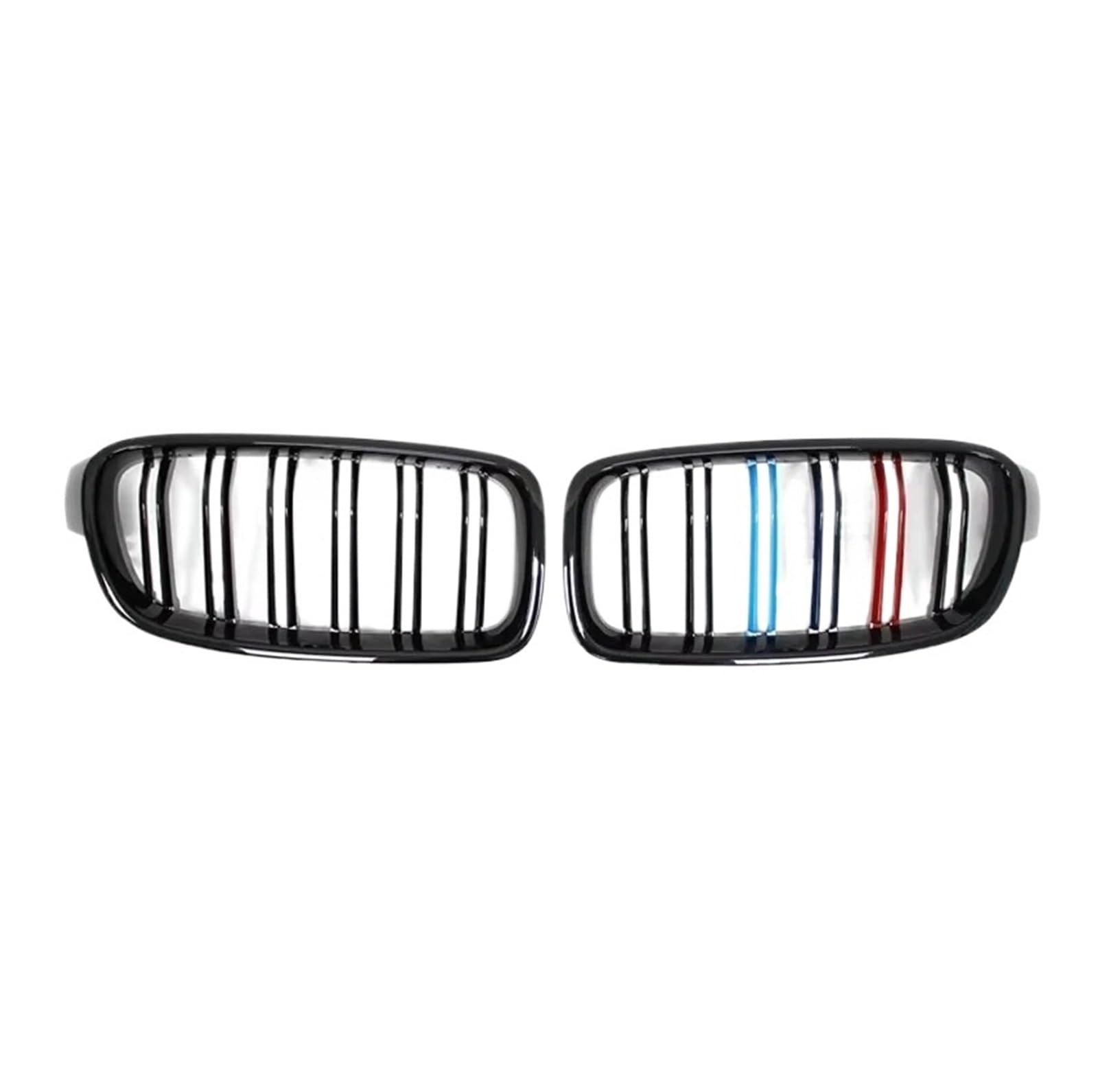 Nieren Schwarz Für 3er F30 F31 F35 2012 2013 2014 2015 2016 2017 Autozubehör Auto-Styling Niere Kühlergrill Dual Lamellengrill Racing Grills Grill Glanz Schwarz(M Color) von PEPKWELYCB