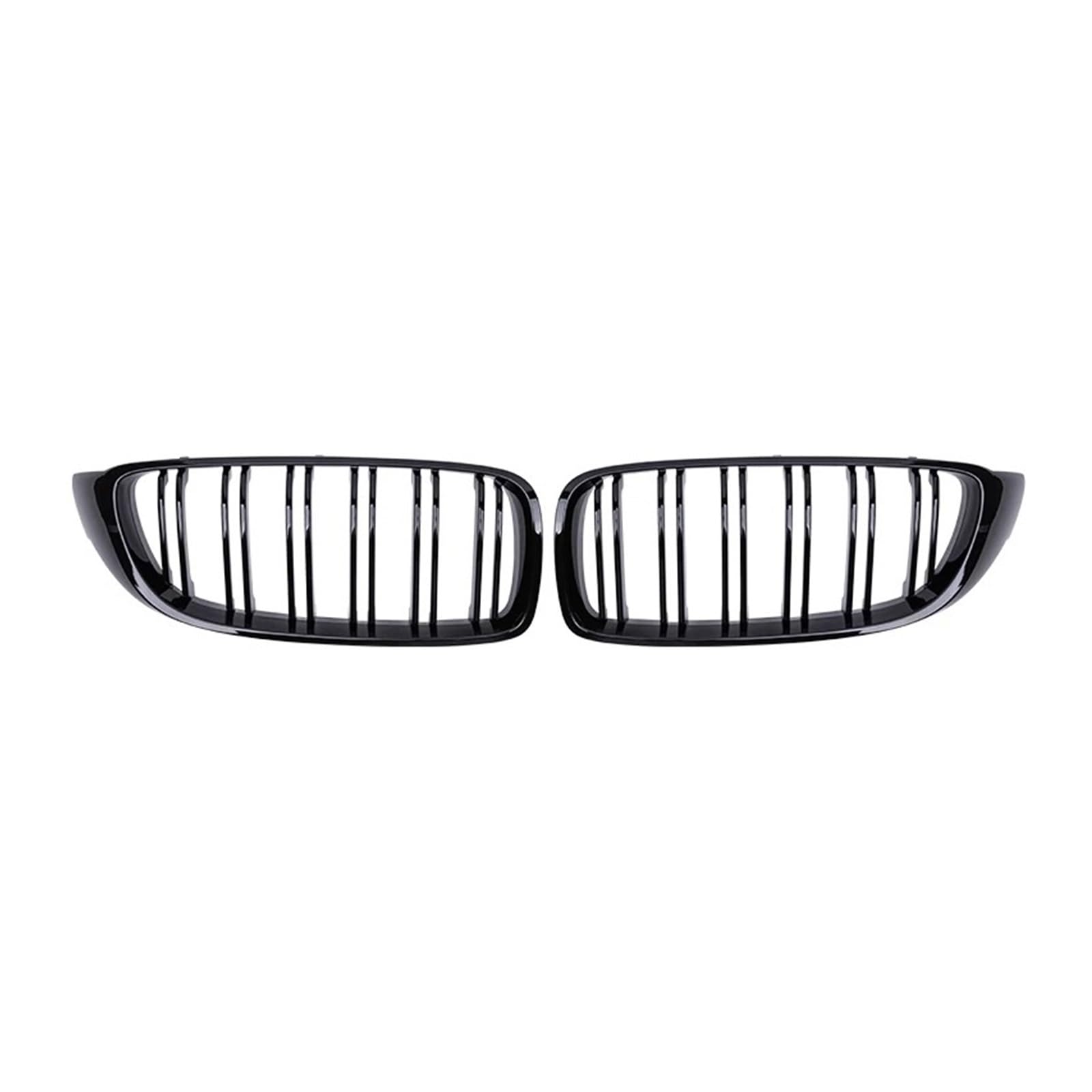 Nieren Schwarz Für 4er F32 F33 F36 Für M3 F80 Für M4 F82 2012-2018 Doppellamellen-Gitter In Glänzendem Schwarz Zubehör Auto-Frontstoßstangengrill Renngrill Grill Glanz Schwarz(Gloss Black) von PEPKWELYCB