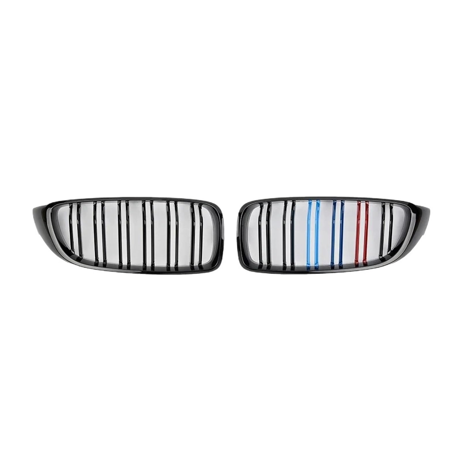 Nieren Schwarz Für 4er F32 F33 F36 Für M3 F80 Für M4 F82 2013-2019 M4 Style Doppellamellen Glänzend Schwarz Zubehör Frontstoßstangengrill Renngrill Grill Glanz Schwarz(M-Color) von PEPKWELYCB