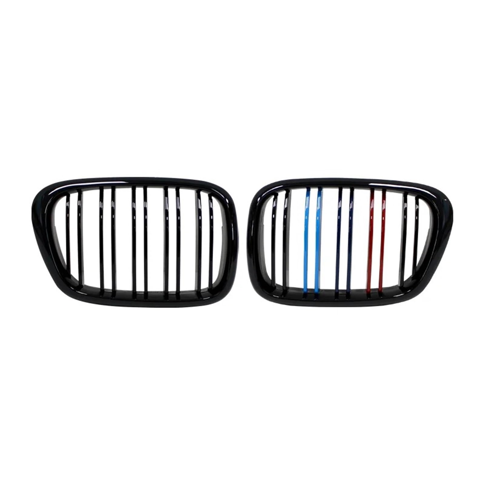 Nieren Schwarz Für 5 Series E39 Für M5 525 528 1995-2004 Dual Line Autozubehör Ersatzteil Glänzend Schwarz Fronthaube Nierengrill Grill Glanz Schwarz(M Colour) von PEPKWELYCB