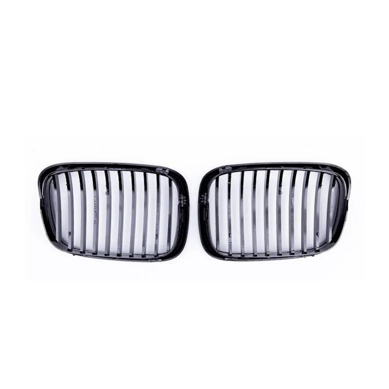Nieren Schwarz Für 5 Series E39 M5 1999 2000 2001-2004 Auto-Styling Racing Grill 2 STÜCKE Frontstoßstange Nierengrill Glänzend Schwarz Einzelne Linie Eine Lamelle Grill Glanz Schwarz von PEPKWELYCB