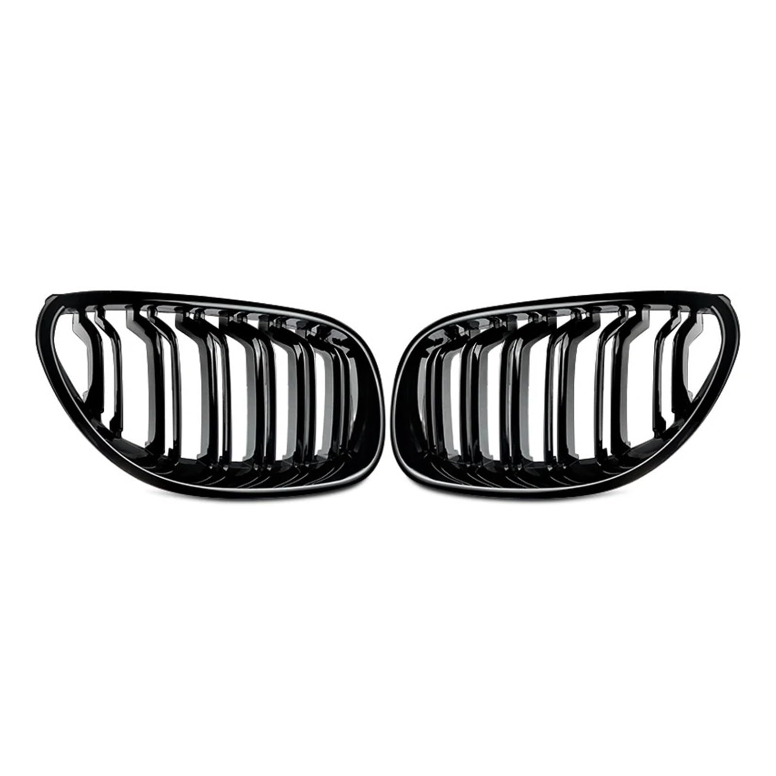 Nieren Schwarz Für 5 Series E60 E61 Für M5 525i 530i 2003 2004 2005-2010 Frontstoßstangengrill Glänzend Schwarz Nierengrill Doppellamellen-Renngitter Ersetzen Grill Glanz Schwarz von PEPKWELYCB