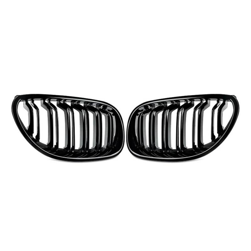 Nieren Schwarz Für 5 Series E60 E61 Für M5 525i 530i 2003 2004 2005-2010 Frontstoßstangengrill Glänzend Schwarz Nierengrill Doppellamellen-Renngitter Ersetzen Grill Glanz Schwarz von PEPKWELYCB