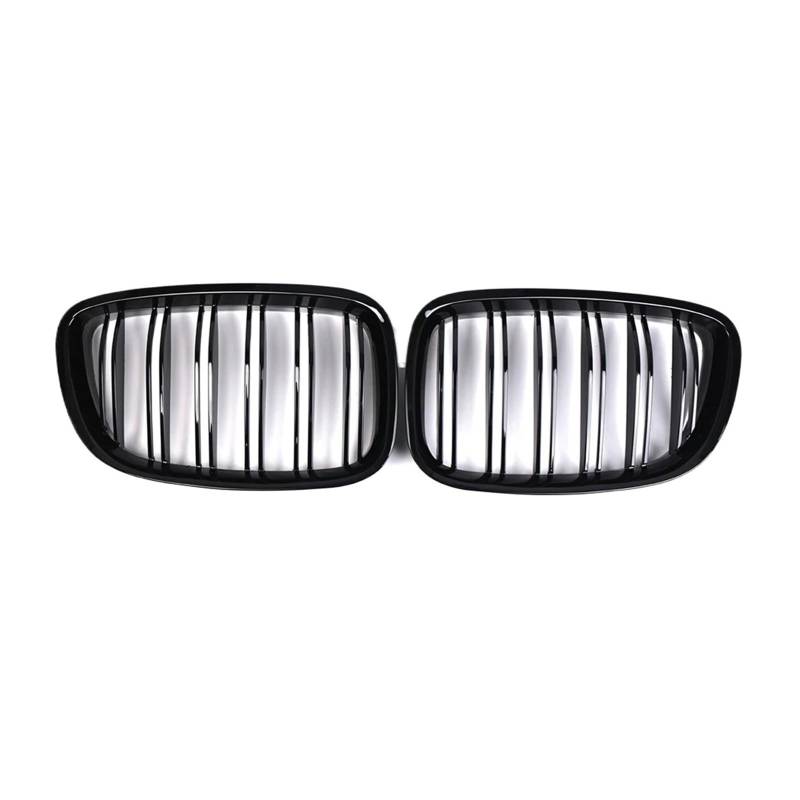 Nieren Schwarz Für 5 Series GT F07 2010 2011 2012 2013 2014 2015 2016 1 Paar Frontnierengrill Schwarz Glänzend Doppellinie Haubengitter Renngitter Autoersatz Grill Glanz Schwarz von PEPKWELYCB