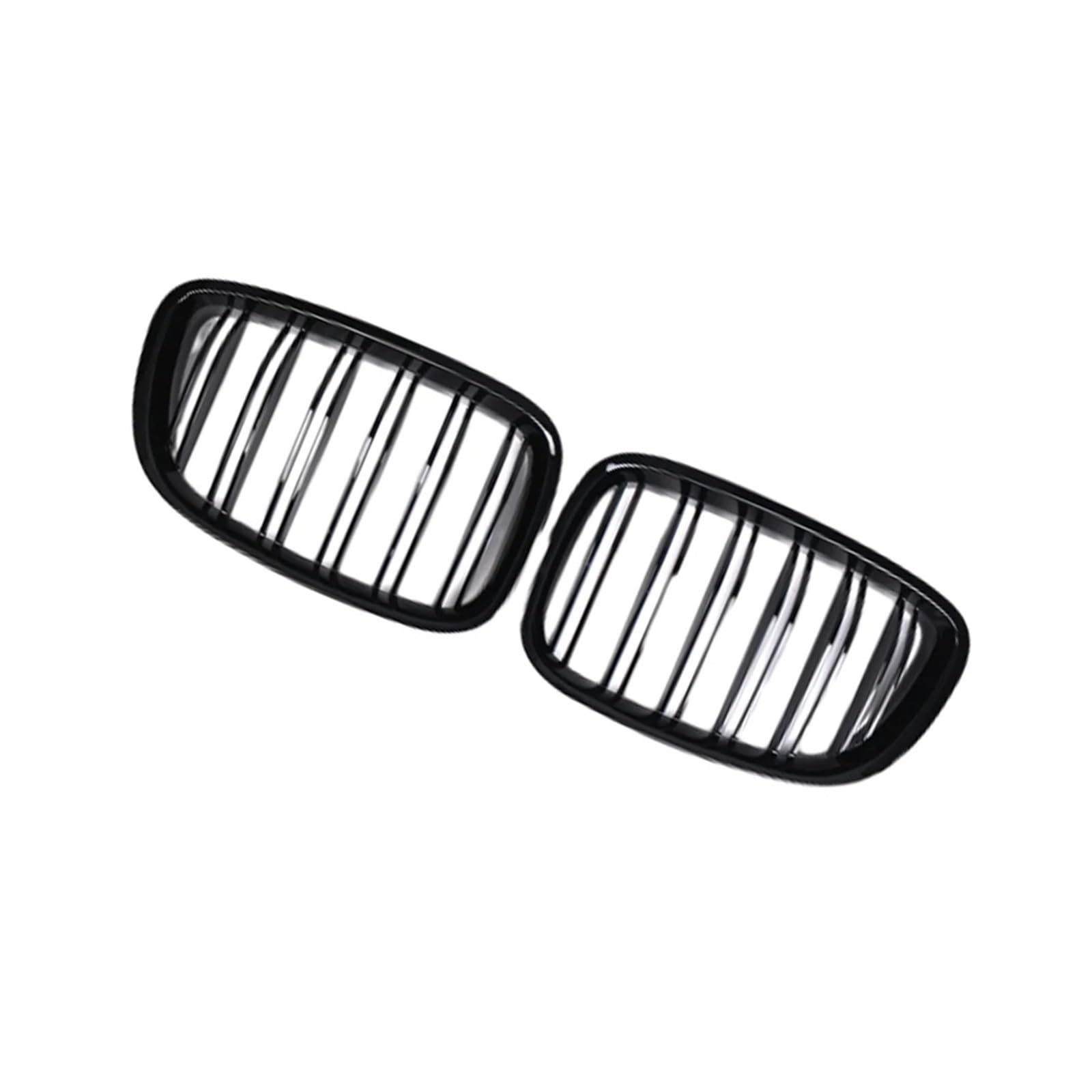 Nieren Schwarz Für 5 Series GT F07 2010 2011 2012 2013 2014 2015 2016 Auto Vorderen Stoßfänger Nierengrill Racing Grill Dual Lamellen Glänzend Schwarz Grill Glanz Schwarz(Dual Slats) von PEPKWELYCB