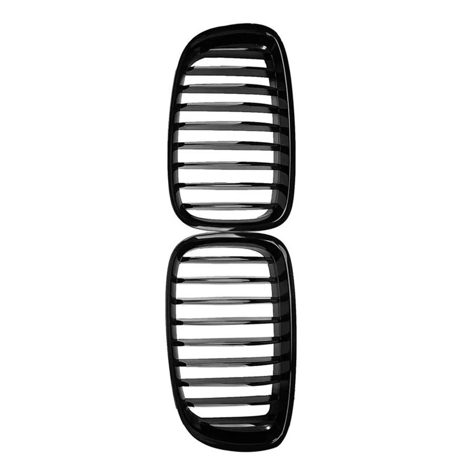 Nieren Schwarz Für 5 Series GT F07 2010 2011 2012 2013 2014 2015 2016 Auto Vorderen Stoßfänger Nierengrill Racing Grill Dual Lamellen Glänzend Schwarz Grill Glanz Schwarz(Single Slats) von PEPKWELYCB