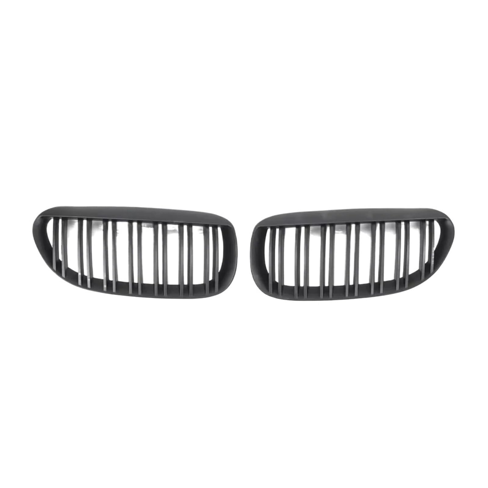 Nieren Schwarz Für 6er E63 E64 2004 2005 2006 2007 2008 2009 2010 Matte Racing Grill Zubehör Glänzend Schwarz Single Line Style Auto Frontstoßstangengitter Grill Glanz Schwarz(Double-Matte Black) von PEPKWELYCB