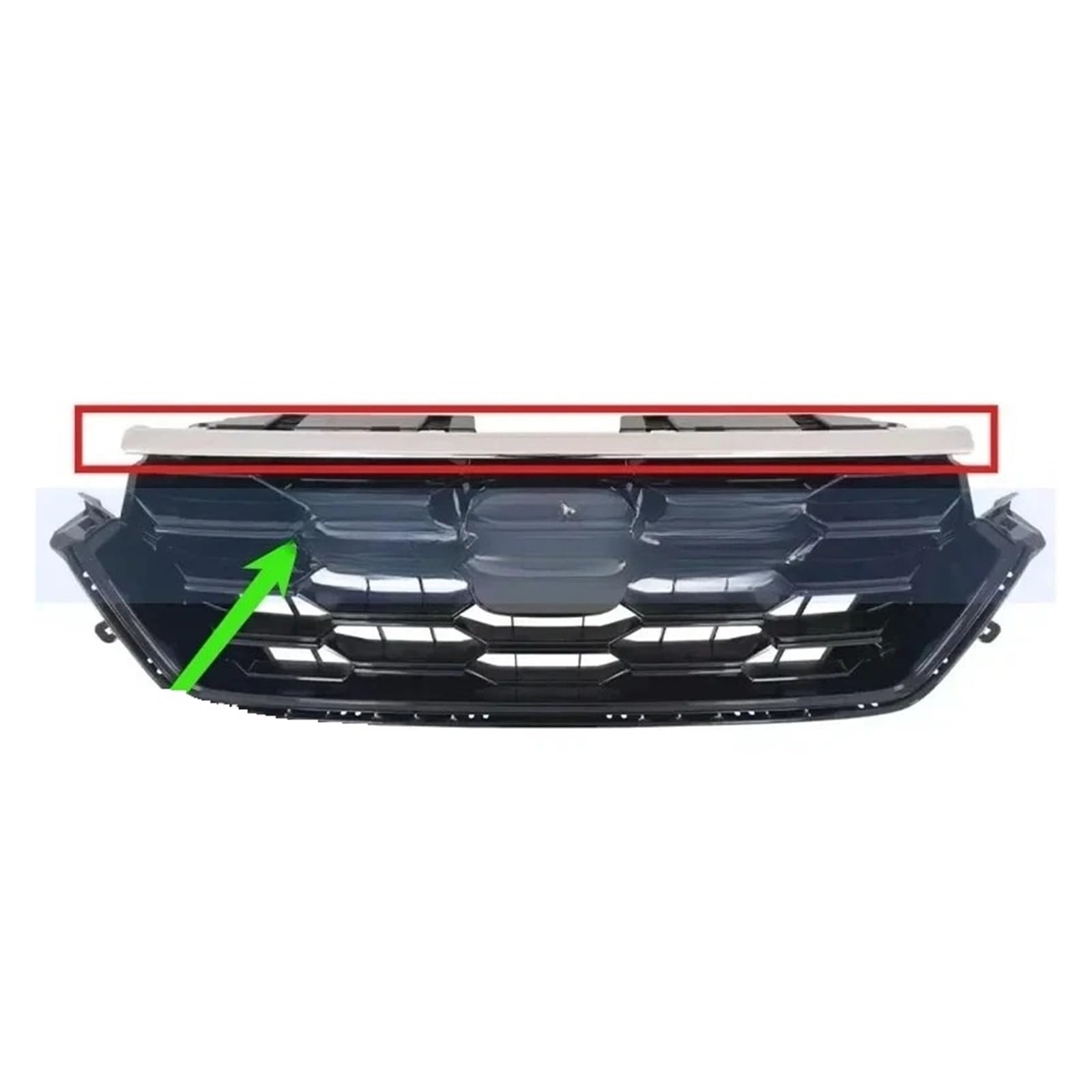 Nieren Schwarz Für CRV CR-V 2023 2024 Hybrid-Version Frontstoßstangengrillmaske Kühlergrill Chrom Mittelnetz Racing Grills Body Kit Grill Glanz Schwarz(Chrome B) von PEPKWELYCB