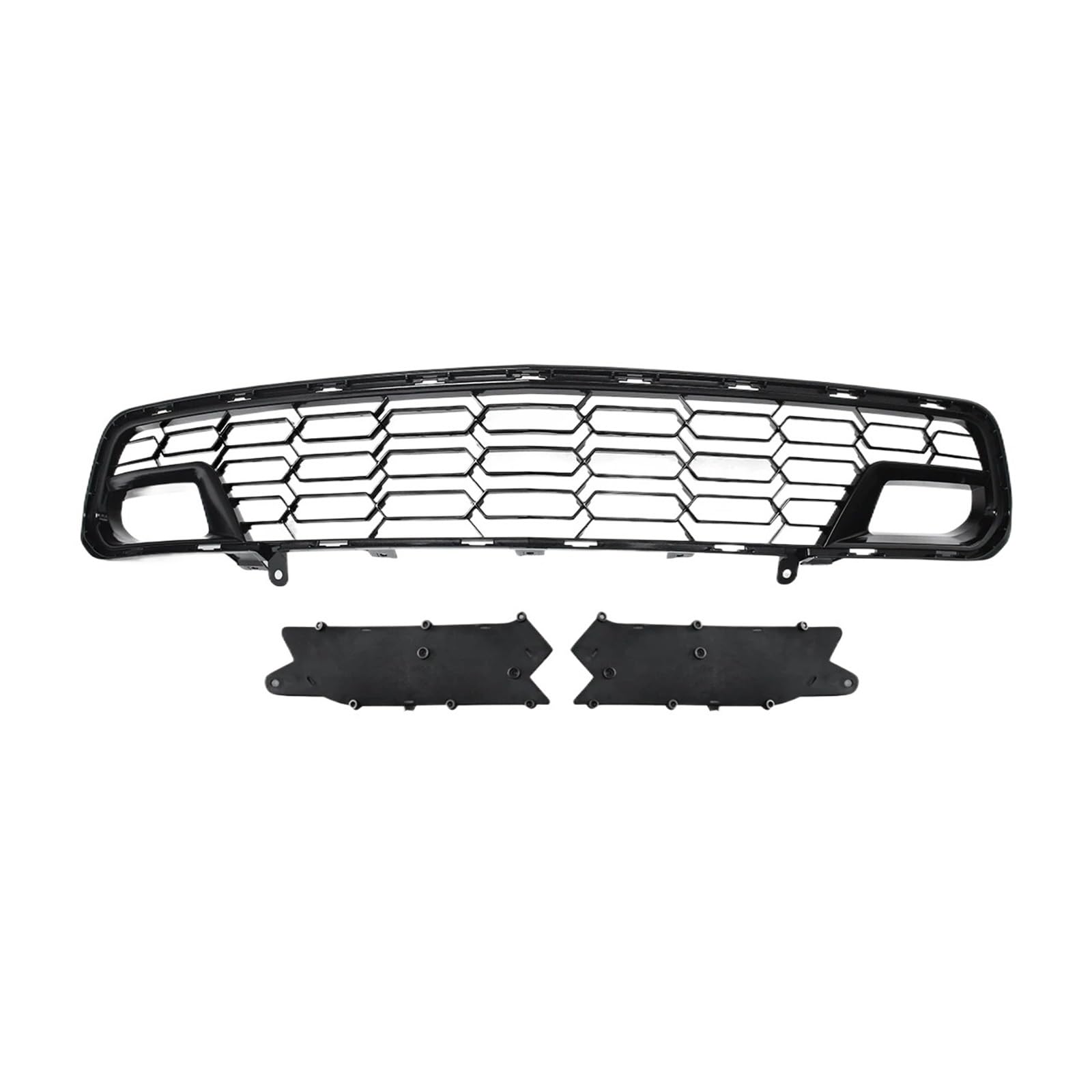 Nieren Schwarz Für Chevrolet Für Corvette C7 Grill Z06 Z51 2014-2019 Front Lower Grille Carbon Flash Front Lufteinlass Gitter Grill Kühler Mesh Grill Grill Glanz Schwarz(Without Camera Hole B) von PEPKWELYCB