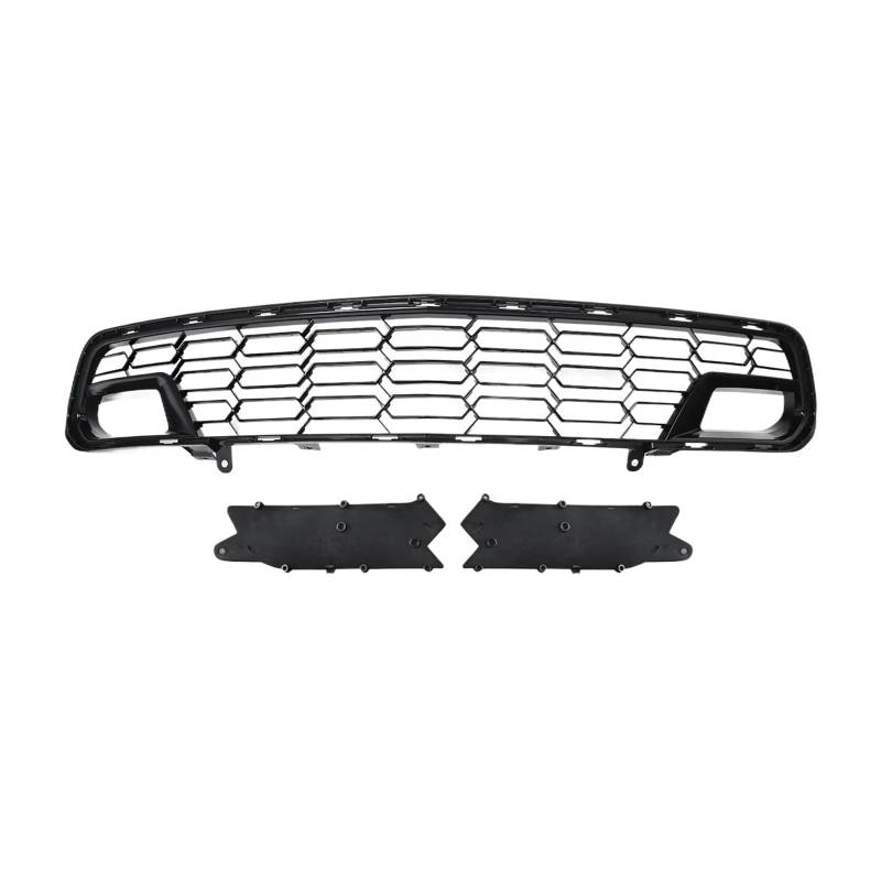 Nieren Schwarz Für Chevrolet Für Corvette C7 Grill Z06 Z51 2014-2019 Front Lower Grille Carbon Flash Front Lufteinlass Gitter Grill Kühler Mesh Grill Grill Glanz Schwarz(Without Camera Hole B) von PEPKWELYCB