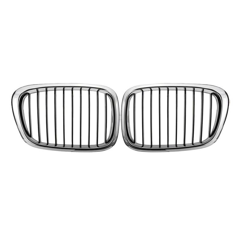 Nieren Schwarz Für E39 Für M5 5 Serie 525i 528i 530i 1997 1998 1999-2004 Front Stoßstange Racing Grills Chrom Auto Vorderen Stoßfänger Niere Kühlergrill Grill Glanz Schwarz von PEPKWELYCB
