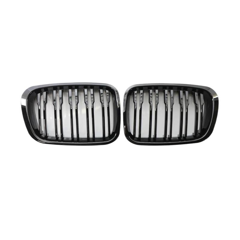 Nieren Schwarz Für E46 4-Türer Vor-Facelift 1998 1999 2000 2001 Front Nieren Racing Grills Paar Glanz Schwarz Front Doppel Linie Nieren Gitter Grill Glanz Schwarz von PEPKWELYCB