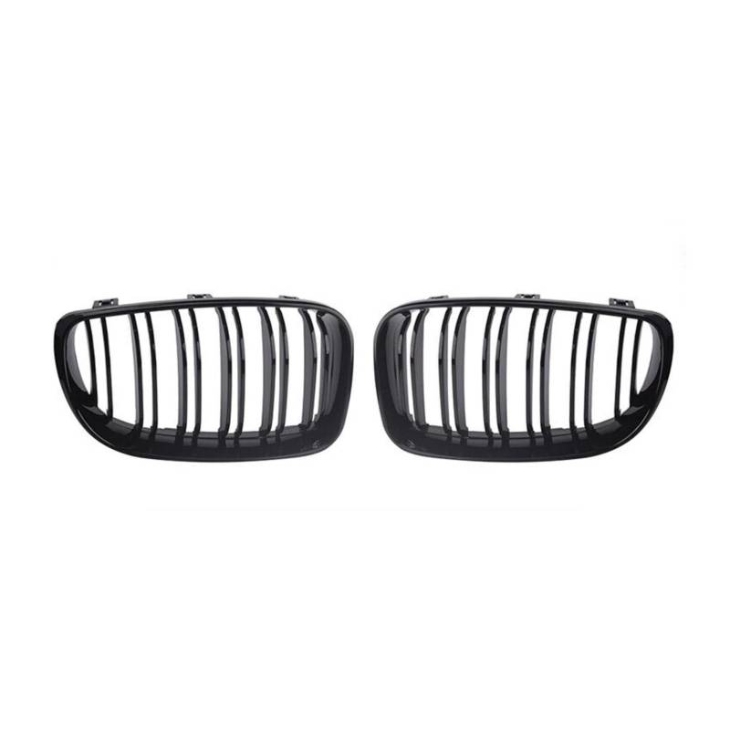 Nieren Schwarz Für E81 E87 E82 E88 128i 130i 135i 2008 2009 2010-2013 Glänzend Schwarz Doppel Linie Racing Grill 1 Paar Auto Vorderen Stoßfänger Nieren Kühlergrill Grill Glanz Schwarz von PEPKWELYCB