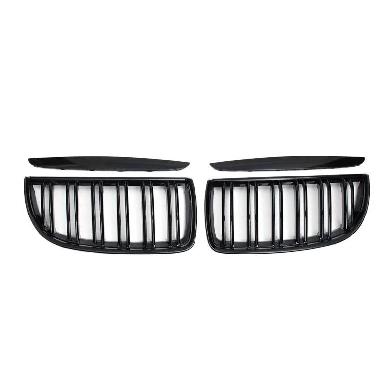 Nieren Schwarz Für E90 E91 2005 2006 2007 2008 Paar Front Niere Kühlergrill Auto Front Stoßstange Grill Doppel Lamellen Sport Niere Grill Z Grill Glanz Schwarz von PEPKWELYCB