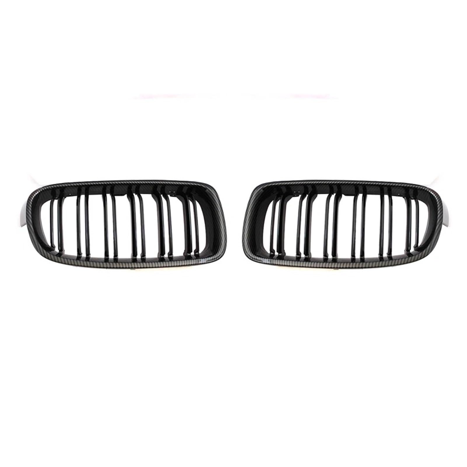 Nieren Schwarz Für F30 F31 F35 320i 325i 328i 2012 2013 2014 2015 2016 2017 2018 Autozubehör ABS Auto-Styling Frontnierengrill Dual Lamellengrill Grill Glanz Schwarz(Double Line Carbon) von PEPKWELYCB