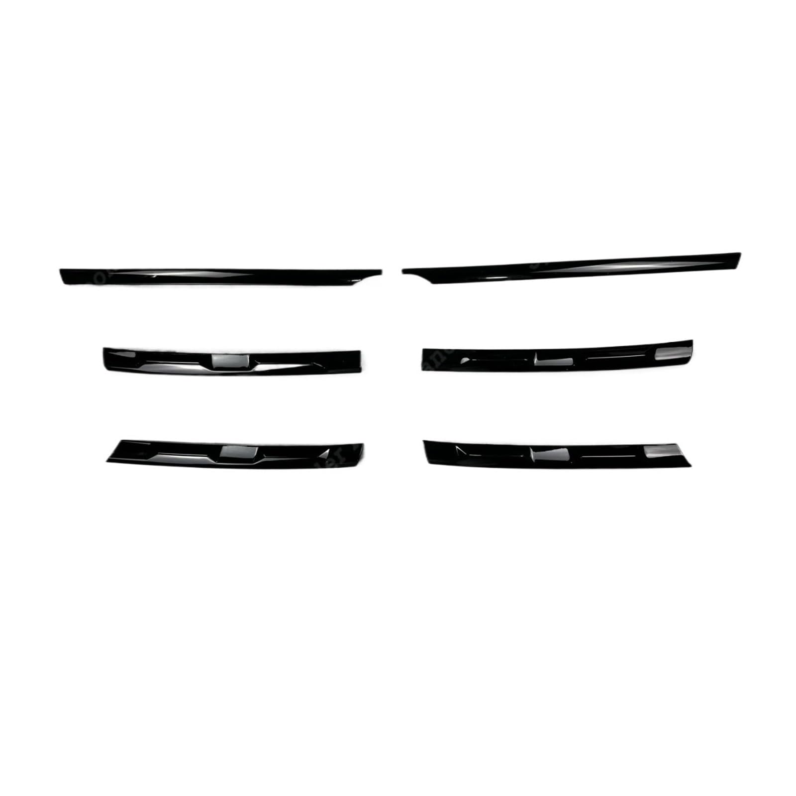 Nieren Schwarz Für VW Für Tiguan MK2 2017 2018 2019 2020 2021 Schwarz Glänzend ABS Auto Vorderen Stoßfänger Mesh Center Grille Grill Formleisten Zubehör Grill Glanz Schwarz(Grille Strips) von PEPKWELYCB