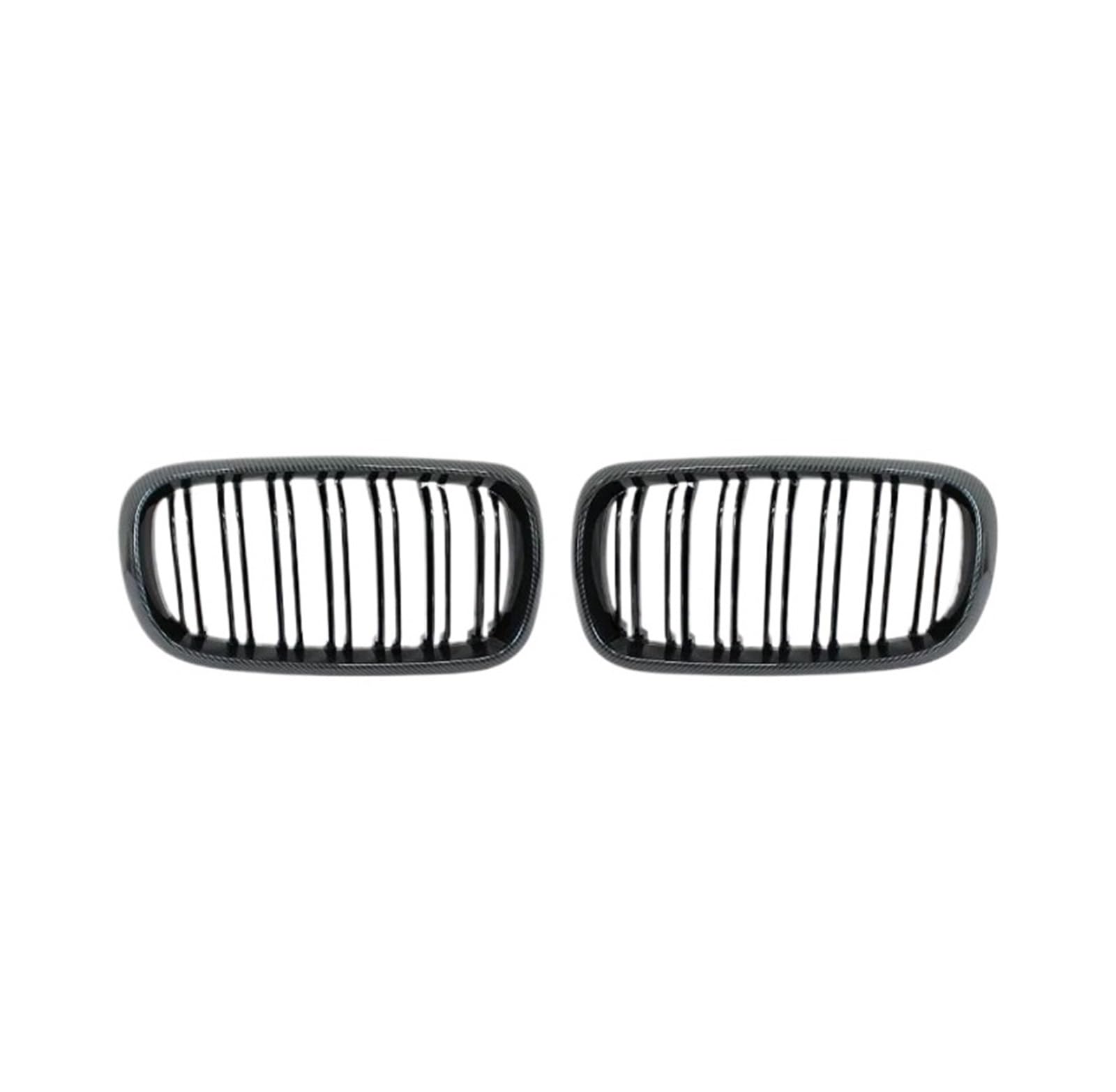 Nieren Schwarz Für X5 Für X6 M F15 F16 F85 F86 2014-2017 ABS Gloss Black Racing Grills Frontstoßstangengrill Dual 2-Lamellen-Nierengrill Grill Glanz Schwarz(Double Line Carbon) von PEPKWELYCB