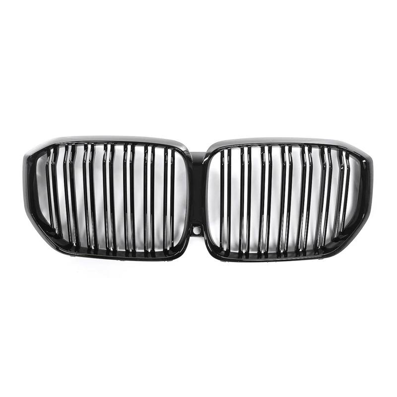 Nieren Schwarz Für X5 G05 2019 2020 2021 2022 2023+ Auto Front Nierengrill Renngrills Schwarz Glänzend Kühlergrill Autozubehör Doppellinie Grill Glanz Schwarz von PEPKWELYCB