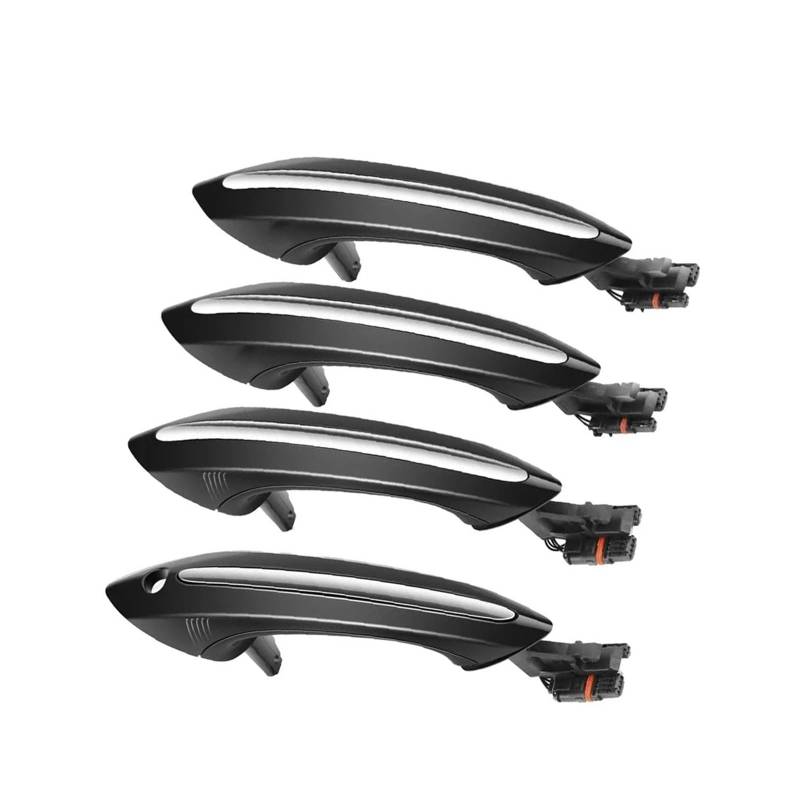 Türgriff Für Außen Fahrerseite Für 5 6 7 Serie F07 F10 F11 F06 F12 F13 F01 F02 51217231931 Weiß Schwarz Außentür Griff Set 4PCS Fahrertür Außentürgriff(Black) von PEPKWELYCB