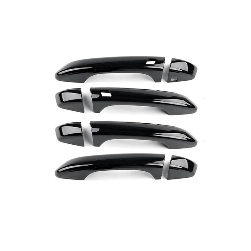 Türgriff Für Außen Fahrerseite Für Kia Für Stinger 2018 2019 2020 2021 2022 Helles Schwarzes Carbon-Faser-Außentürgriff-Abdeckungs-Trimmzubehör Fahrertür Außentürgriff(Bright Black) von PEPKWELYCB
