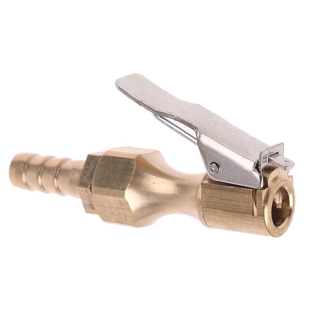 PEPWE 6,35 mm Messing-Reifenfüller, Verriegelung auf Luftspannfutter, Luftkompressor-Pumpen-Adapter mit 8 mm Widerhaken-Anschluss, Zubehör für Auto PEPWE 6,35 mm Messing-Reifenfüller, Verriegelung auf Luftspannfutter, Luftkompressor-Pumpen-Adapter mit 8 mm Widerhaken-Anschluss, Zubehör für Auto von PEPWE