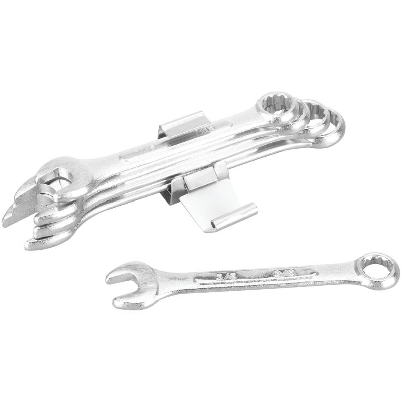 PERFORMANCE TOOL 1405 SAE Größen: 3/8, 7/16, 1/2, 9/16 und 5/8 Zoll Legierter Stahl Ringmaulschlüsselsatz für Schwerlastmechaniker und Heimwerker von PERFORMANCE TOOL