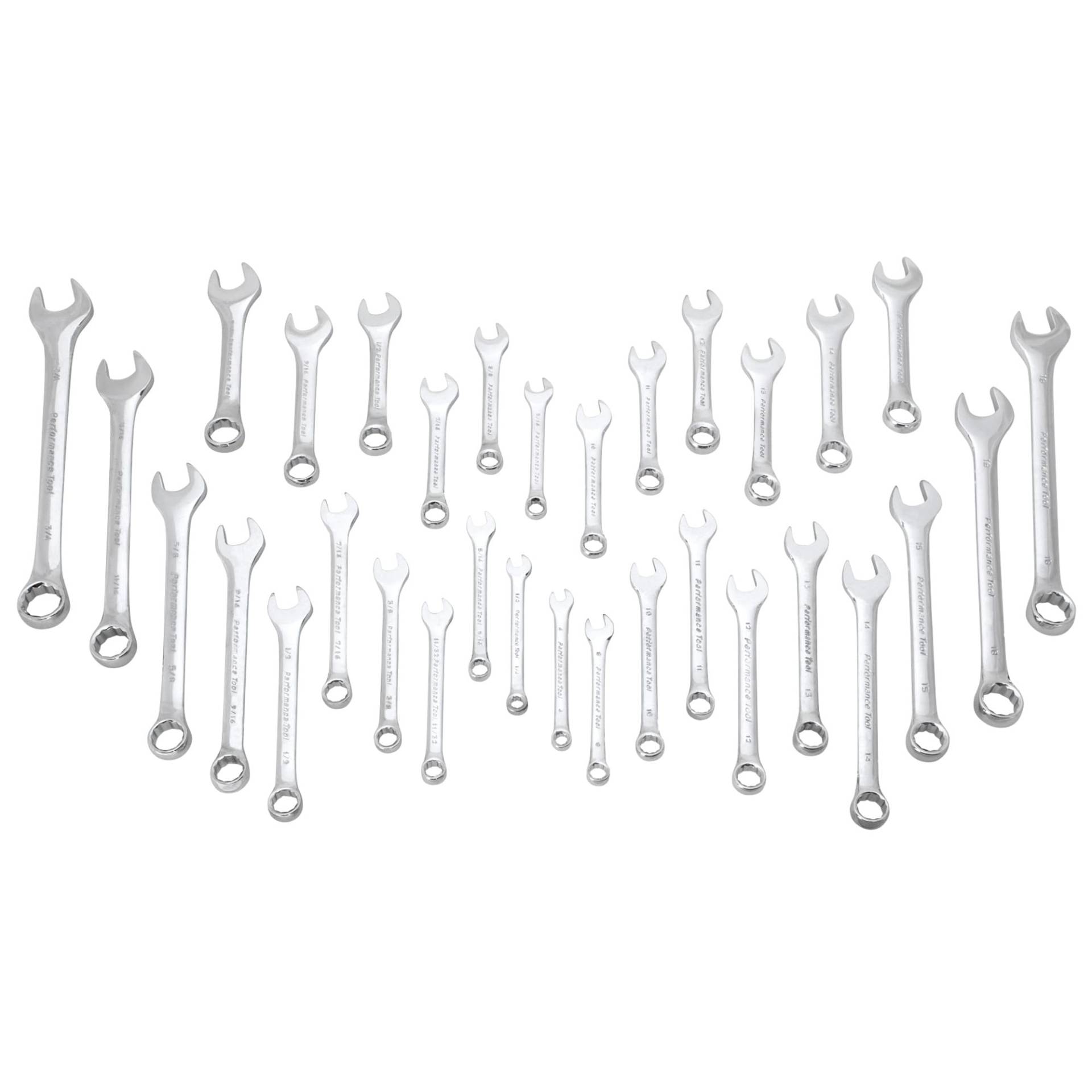 PERFORMANCE TOOL W1099 32-Piece SAE and Metric Wrench Set von PERFORMANCE TOOL