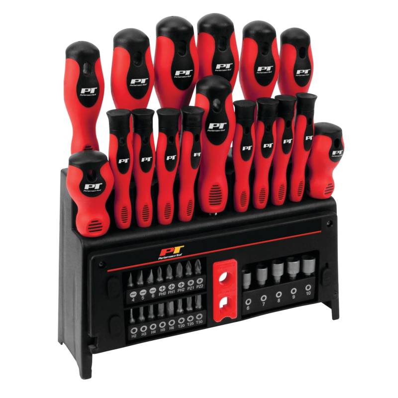 PERFORMANCE TOOL 39-teiliges Schraubendreher-Set mit Gestell W1727 von PERFORMANCE TOOL