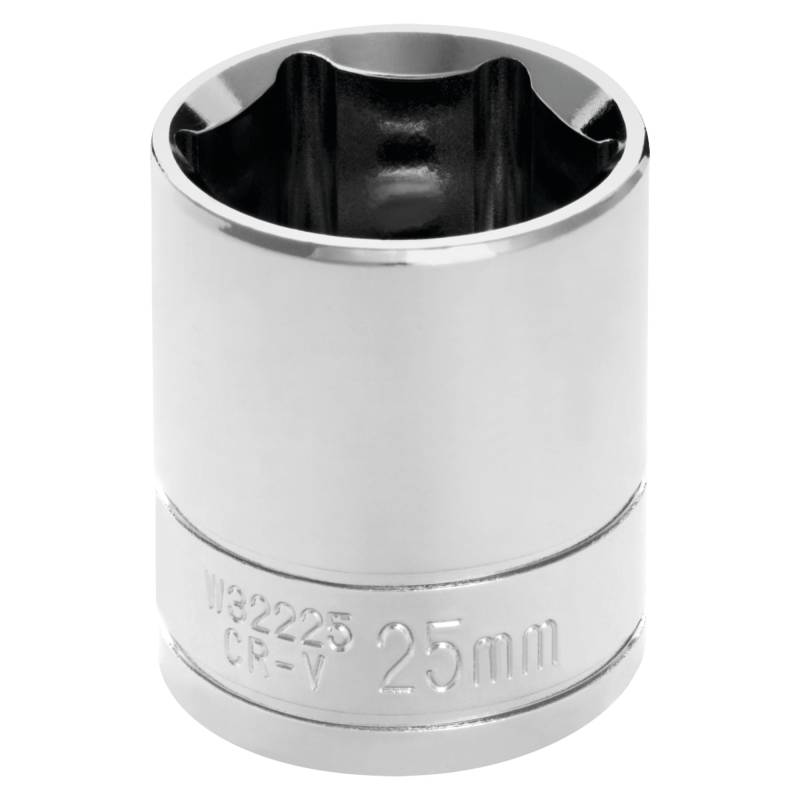PERFORMANCE TOOL W32225 1/2-Zoll-Antrieb, 25 mm, 6-Kant-Stecknuss, 1 Packung von PERFORMANCE TOOL