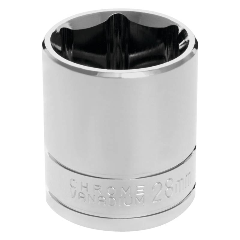 PERFORMANCE TOOL W32228 1/2-Zoll-Antrieb, 28 mm, 6-Punkt-Chrom-Vanadium-Stecknuss von PERFORMANCE TOOL
