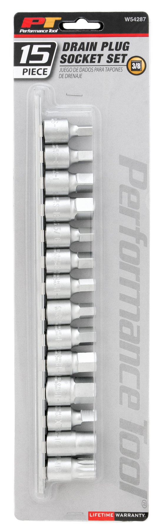 Performance Tool W54287 15-teiliges Ablaufschrauben-Set mit 11 mm und 13 mm Vierkantantrieb für Subaru Differentiale, Silber von PERFORMANCE TOOL