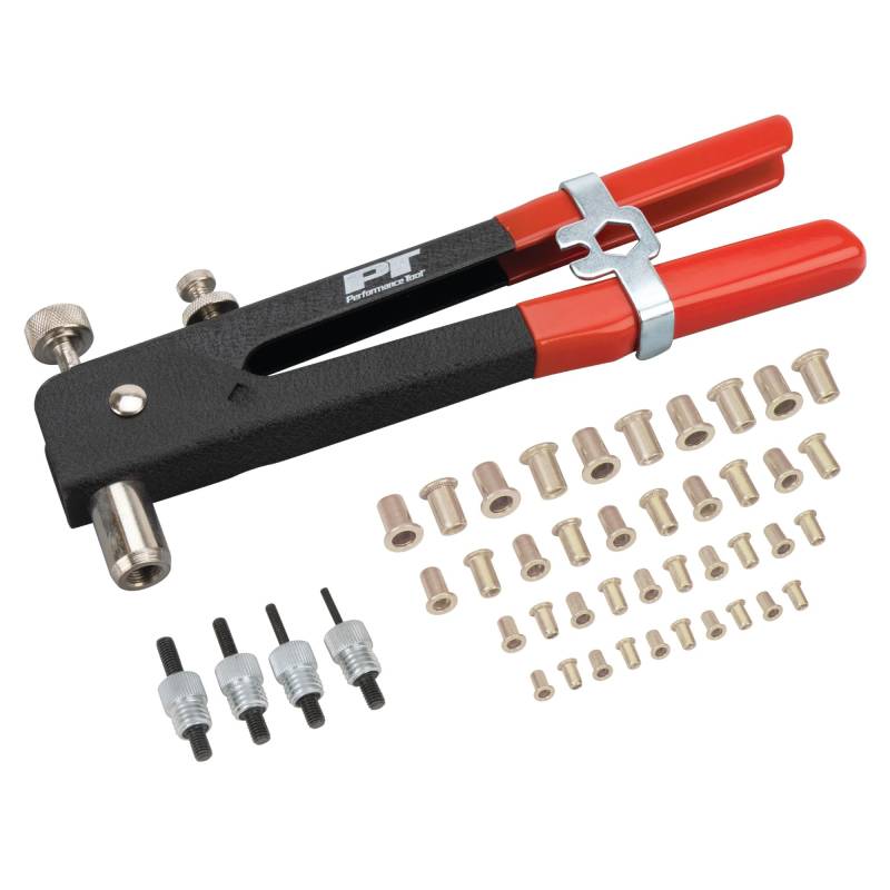 Performance Tool W2006 SAE Nietmutter Kit Set Nietzange Werkzeug Nietmutter Pistole Gewinde Hand Nietzange Nietzange Nietzange Nietwerkzeug mit 45pcs Metrische Nietmuttern enthalten von PERFORMANCE TOOL